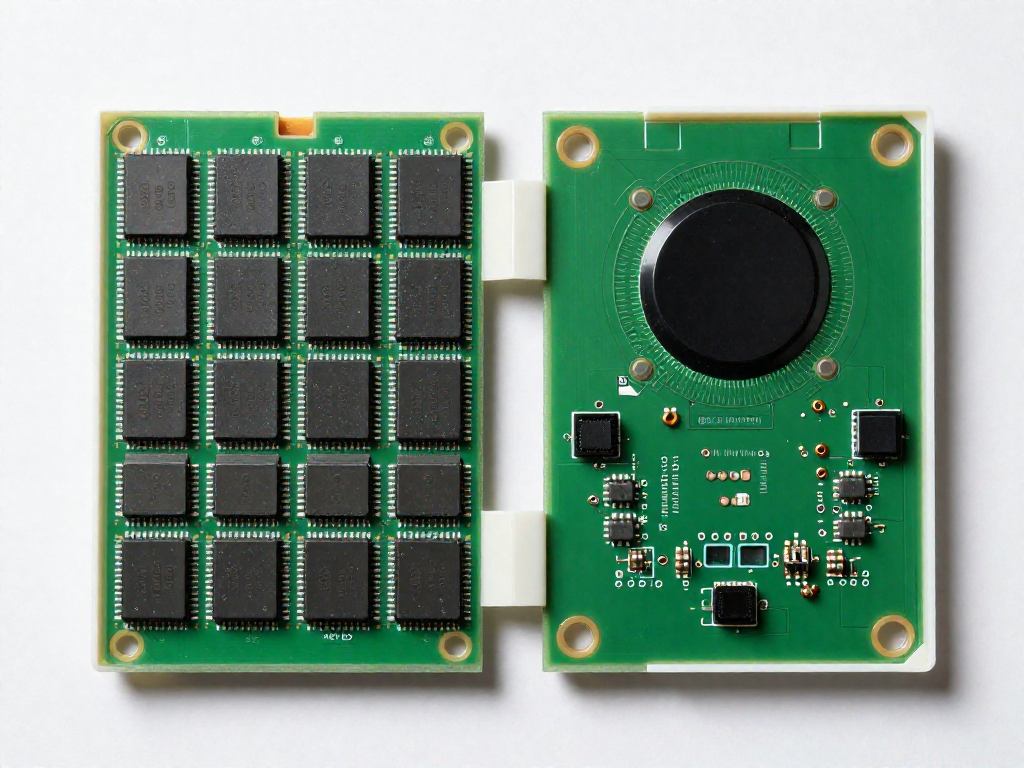 Inside of a retro game cartridge showing the PCB with official chips on one side and a bootleg epoxy blob on the other.