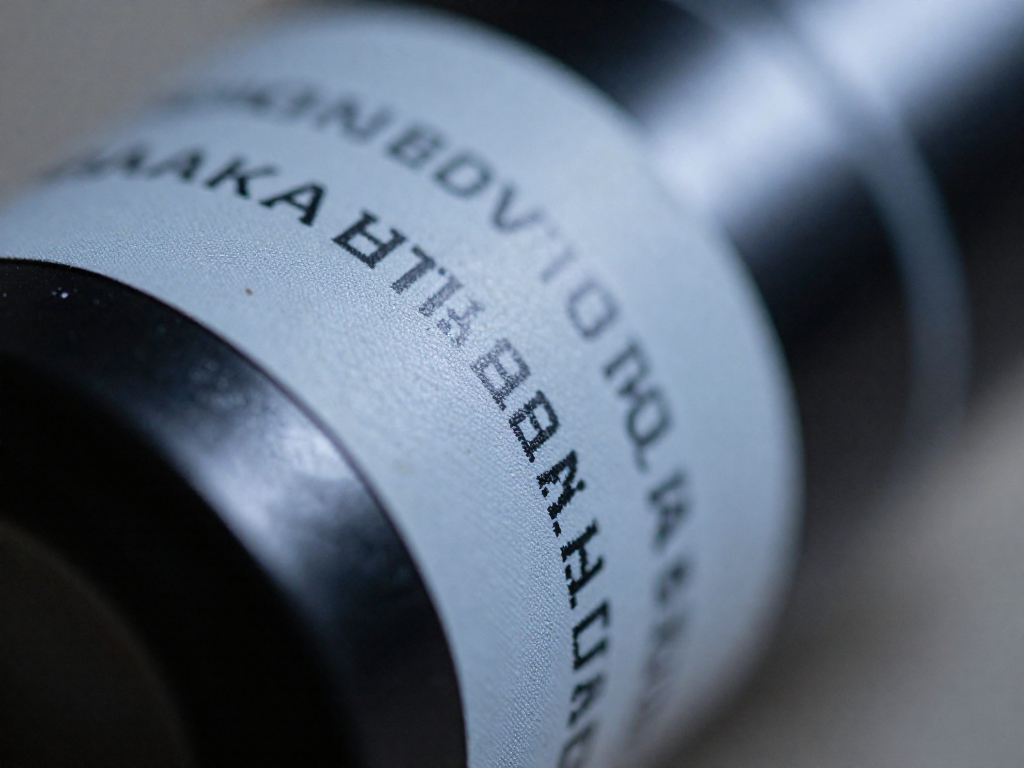 Extreme close-up of a reproduction cartridge label showing pixelated print and color mismatch under harsh side lighting.